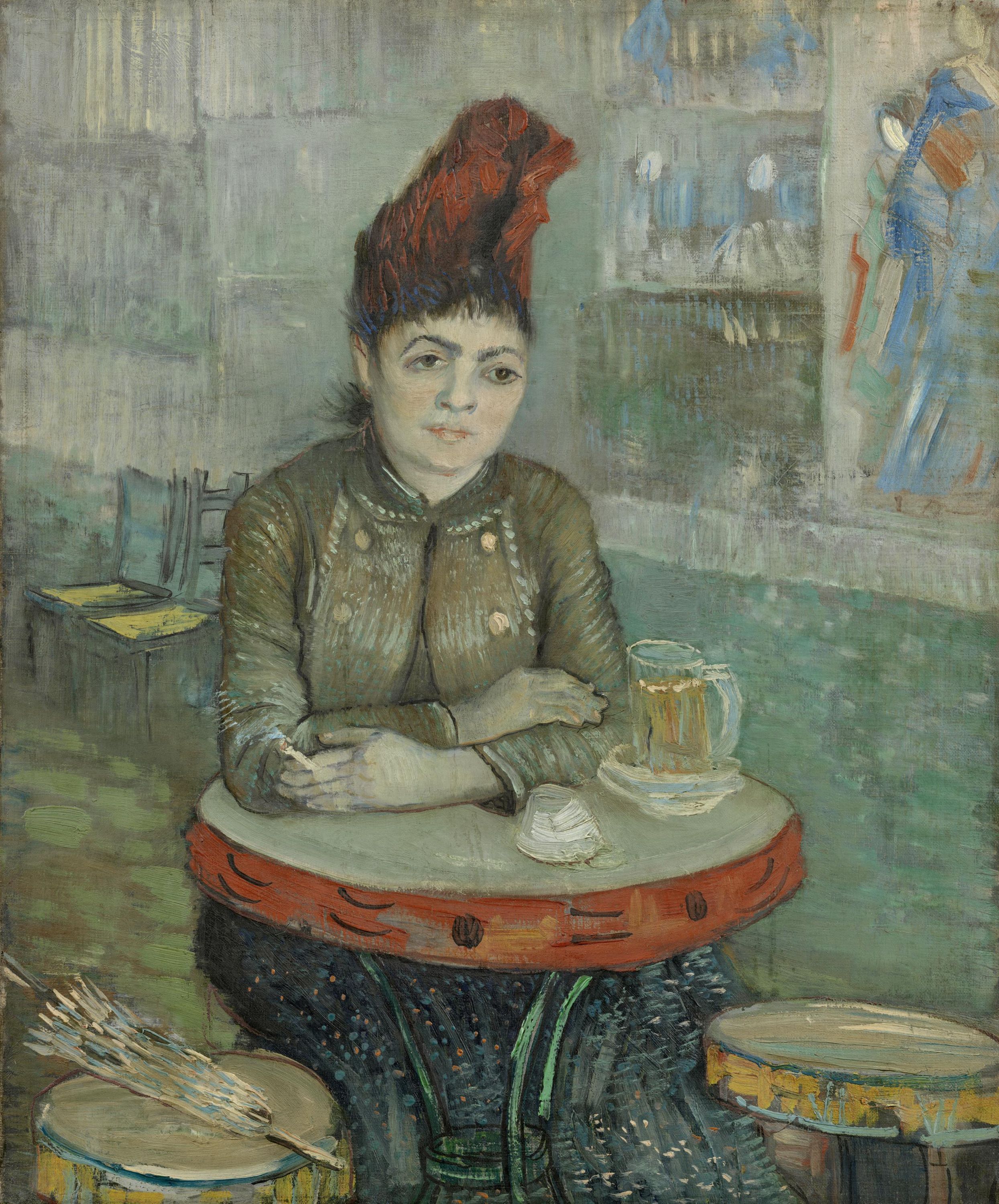 Картина Ван Гога Агостина Сегатори в кафе Тамбурин 1887